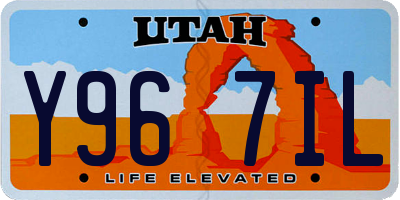 UT license plate Y967IL
