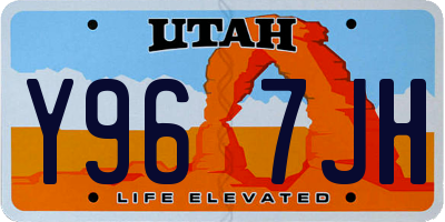 UT license plate Y967JH
