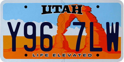 UT license plate Y967LW
