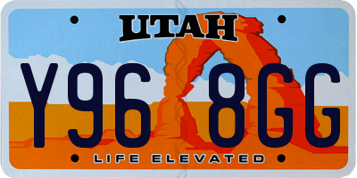 UT license plate Y968GG