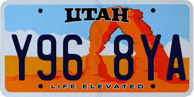 UT license plate Y968YA
