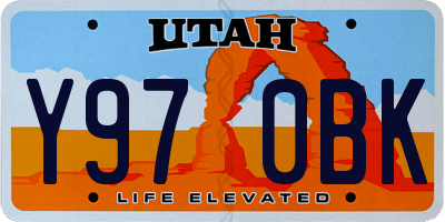 UT license plate Y970BK