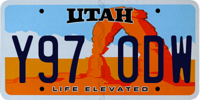 UT license plate Y970DW