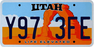 UT license plate Y973FE