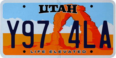 UT license plate Y974LA