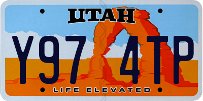 UT license plate Y974TP