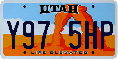 UT license plate Y975HP