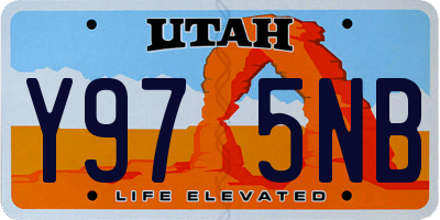 UT license plate Y975NB