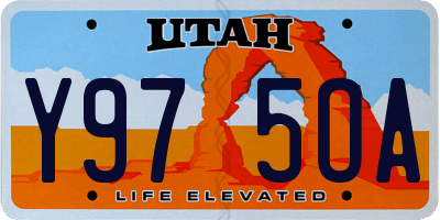 UT license plate Y975OA