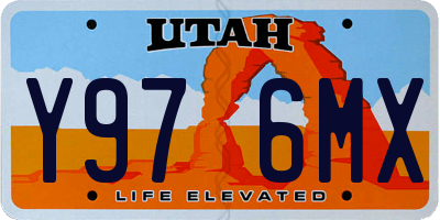 UT license plate Y976MX