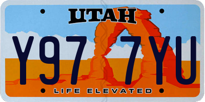 UT license plate Y977YU