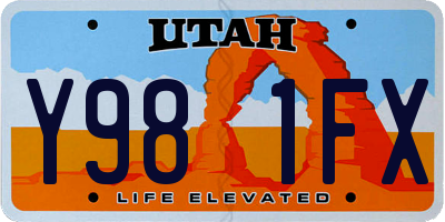 UT license plate Y981FX