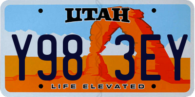 UT license plate Y983EY