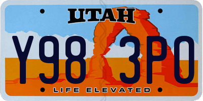 UT license plate Y983PO