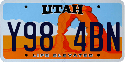 UT license plate Y984BN