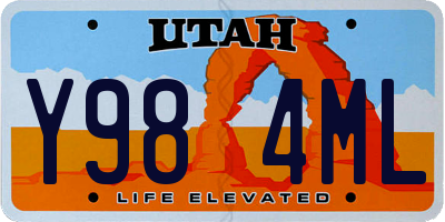 UT license plate Y984ML