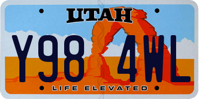 UT license plate Y984WL