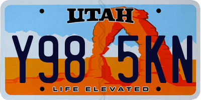 UT license plate Y985KN