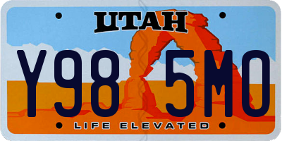 UT license plate Y985MO