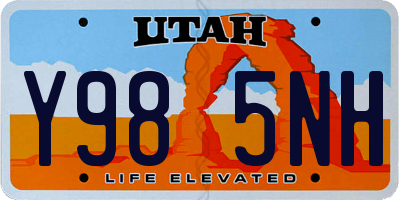 UT license plate Y985NH