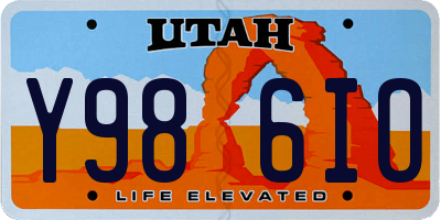 UT license plate Y986IO