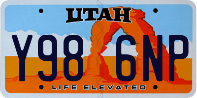 UT license plate Y986NP