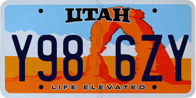 UT license plate Y986ZY