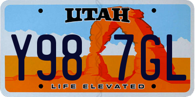 UT license plate Y987GL