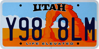 UT license plate Y988LM