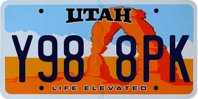 UT license plate Y988PK