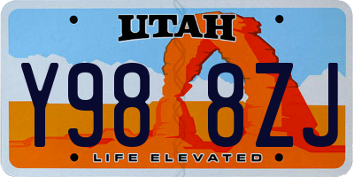 UT license plate Y988ZJ
