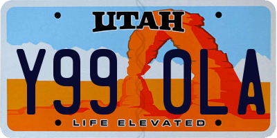 UT license plate Y990LA