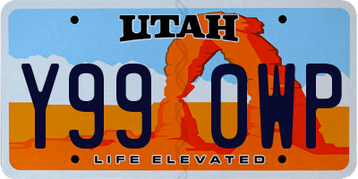 UT license plate Y990WP