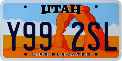 UT license plate Y992SL