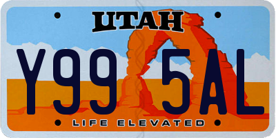 UT license plate Y995AL