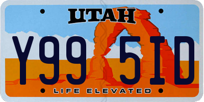 UT license plate Y995ID