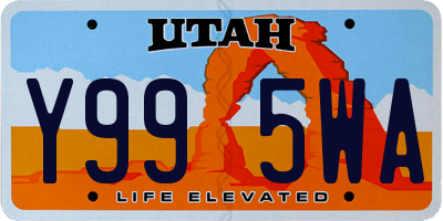 UT license plate Y995WA