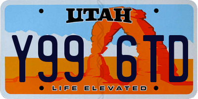 UT license plate Y996TD