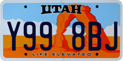 UT license plate Y998BJ