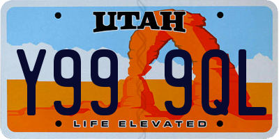 UT license plate Y999QL