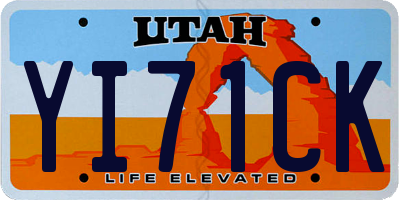 UT license plate YI71CK