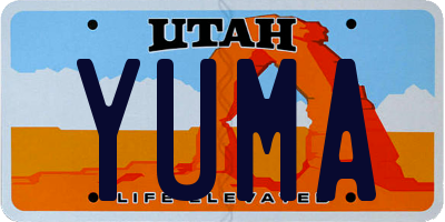 UT license plate YUMA