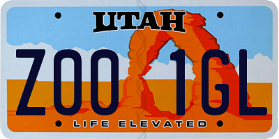 UT license plate Z001GL