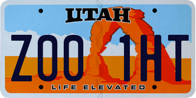 UT license plate Z001HT