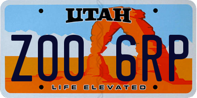 UT license plate Z006RP