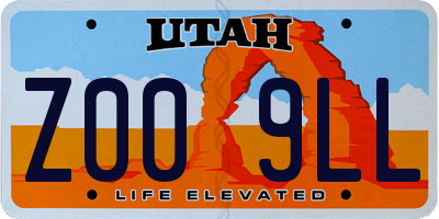 UT license plate Z009LL