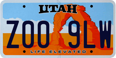 UT license plate Z009LW