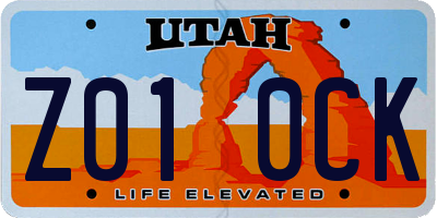 UT license plate Z010CK