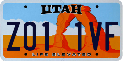 UT license plate Z011VF