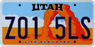 UT license plate Z015LS